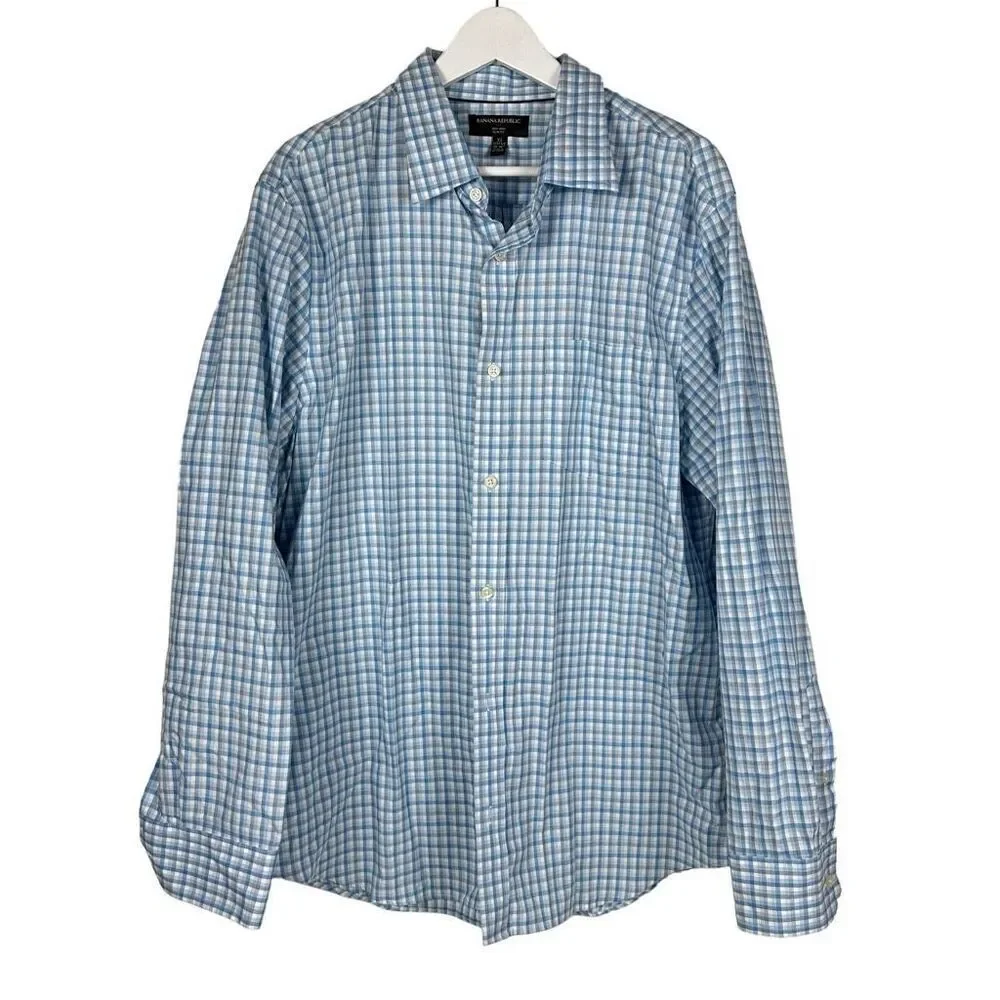 Banana Republic XL Non Iron Slim Fit Mens Shirt